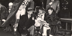 LtoR   Mac Speedie, Paul Brown, Otto Graham, Weeb Ewbank (12